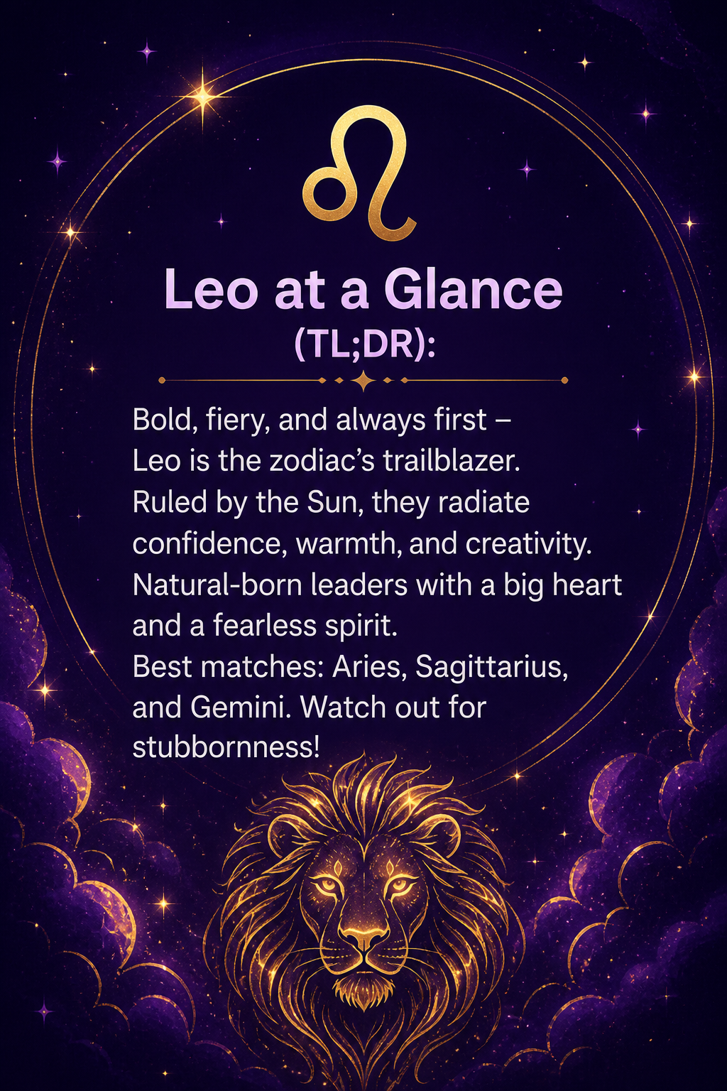 Leo TL;DR Card
