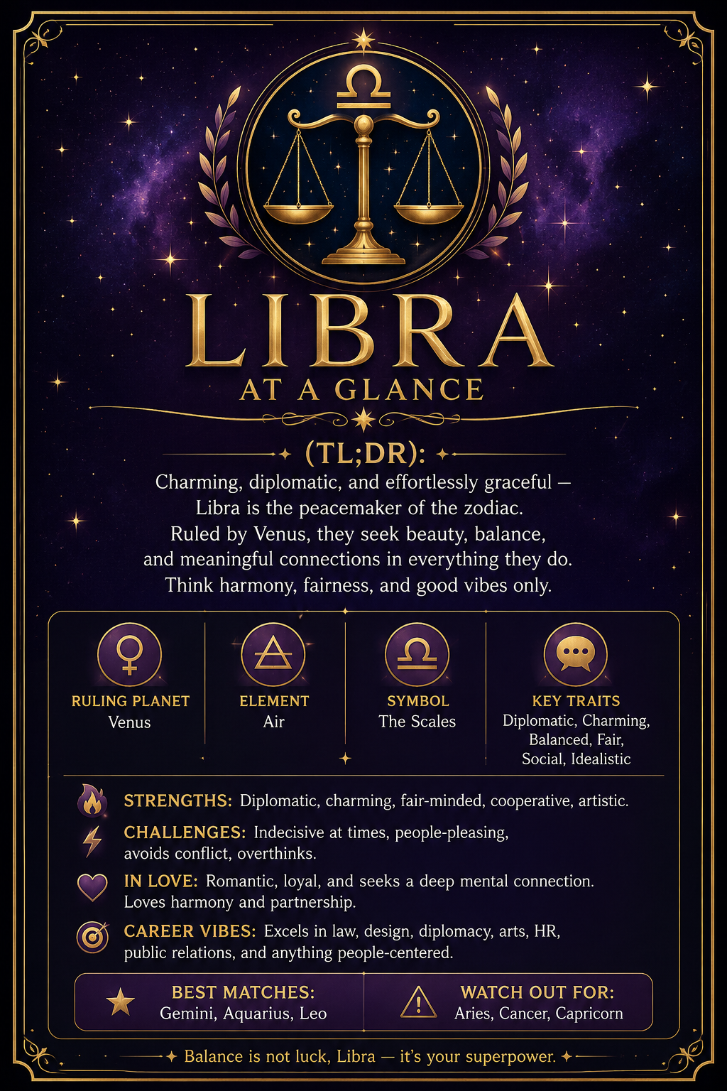 Libra TL;DR Card